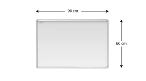OUTLET Tablica CERAMICZNA porcelanowa suchościeralna magnetyczna biała 90x60 cm P3