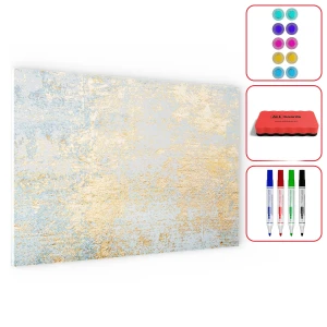 OUTLET Tablica na magnesy METALboards,  złoty beton 90x60 cm