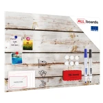 Tablica na magnesy METALboards - deski w bieli 90x60 cm