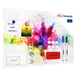Tablica na magnesy METALboards, święto kolorów 60x40 cm + zestaw akcesoriów GRATIS
