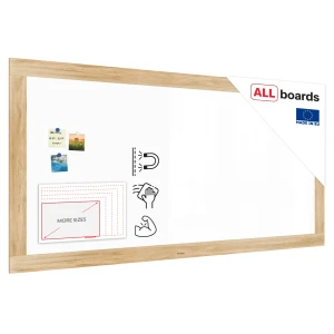 Tablica suchościeralno-magnetyczna PREMIUM 200x100 cm w masywnej ramie koloru dębowego