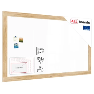 Tablica suchościeralno-magnetyczna PREMIUM 200x120 cm w masywnej ramie koloru dębowego