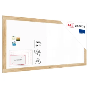Tablica suchościeralno-magnetyczna PREMIUM 240x120 cm w masywnej ramie koloru dębowego