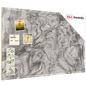 Tablica korkowa z nadrukiem SKAMIENIAŁE DREWNO 90x60 cm rama drewniana 