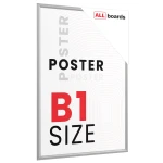 Ramka plakatowa B1 OWZ Srebrna rama zatrzaskowa