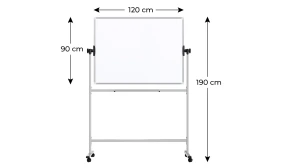 OUTLET Tablica mobilna TM Idea dwustronna obrotowa suchościeralna magnetyczna 120x90 cm – seria FLEX