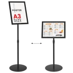 OUTLET Stojak informacyjny A3 OWZ z ramą aluminiową czarną