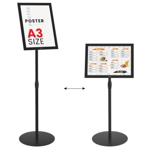 OUTLET Stojak informacyjny A3 OWZ z ramą aluminiową czarną