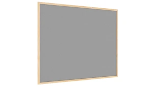 OUTLET Tablica tekstylna (filcowa) 100x80 cm SZARA w ramie drewnianej
