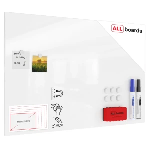 Tablica na magnesy biała, bezramowa METALboards, 90x60 cm