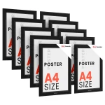 Ramka plakatowa A4 OWZ Czarna rama zatrzaskowa ZESTAW 10 sztuk 