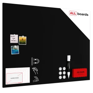 Tablica na magnesy czarna METALboards 120x90 cm + zestaw akcesoriów GRATIS