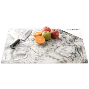 Szklana deska do krojenia SKAMIENIAŁE DREWNO 60x52cm