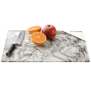 Szklana deska do krojenia SKAMIENIAŁE DREWNO 30x40 cm deska kuchenna płyta ochronna taca szklana