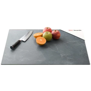 Szklana deska ochronna MARMUR ANTRACYT SZARY 60x52cm deska do krojenia kuchenna płyta ochronna taca szklana