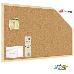Tablica korkowa (rama drewniana) 80x50 cm + GRATIS