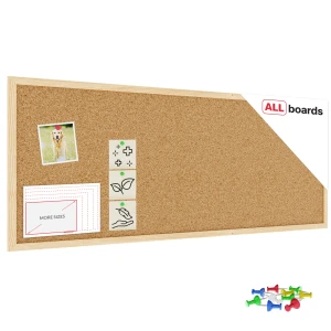 Tablica korkowa (rama drewniana) 100x40 cm + GRATIS