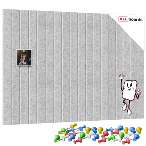 Panele filcowe na ścianę 90x60 cm szare