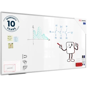 Tablica magnetyczna biała 180x100 cm suchościeralna w aluminiowej ramie PREMIUM EXPO + zestaw akcesoriów