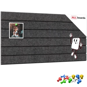 Panel filcowy na ścianę 60x30 cm ciemny szary