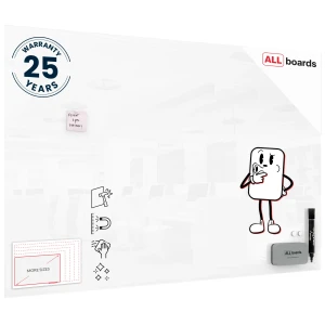 Szklana tablica magnetyczna 180x120 PREMIUM SUPERWHITE (super biała) + GRATIS