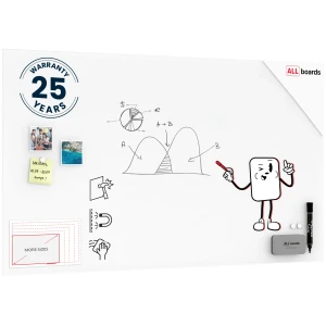 Tablica szklana matowa magnetyczna 140x80 cm + GRATIS 