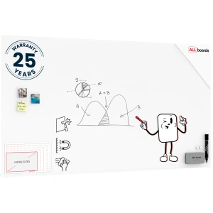 Tablica szklana matowa magnetyczna 220x120 cm + GRATIS 