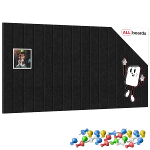 Panele filcowe na ścianę 80x40 cm czarne