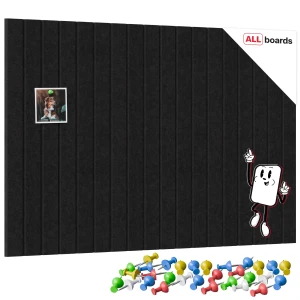 Panele filcowe na ścianę 90x60 cm czarne