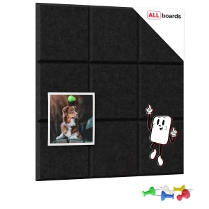 Panel filcowy na ścianę 30x30 cm czarny