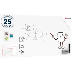 Tablica szklana matowa magnetyczna 200x100 cm + GRATIS