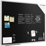 Tablica kredowa magnetyczna 100x80 czarna, rama Premium EXPO + GRATIS