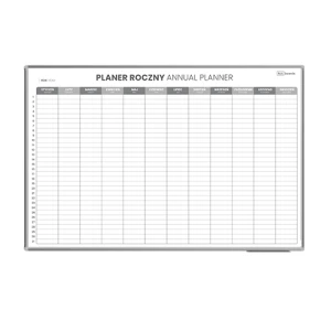 OUTLET Planer ROCZNY suchościeralny magnetyczny 90x60 cm