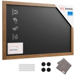 Tablica kredowa magnetyczna wodoodporna 90x60 cm rama drewniana KLASYCZNY BRĄZ + gratis