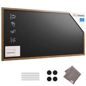 Tablica kredowa magnetyczna wodoodporna 200x100 cm rama drewniana KLASYCZNY BRĄZ + gratis
