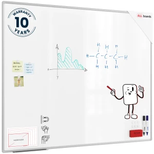 Tablica magnetyczna biała 150x120 cm suchościeralna w aluminiowej ramie PREMIUM EXPO + zestaw akcesoriów