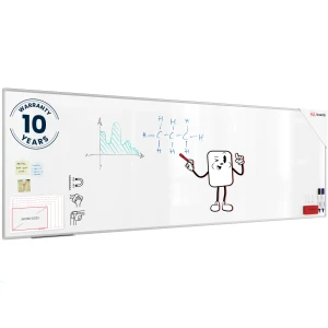 Tablica magnetyczna biała 300x100 cm suchościeralna w aluminiowej ramie PREMIUM EXPO + zestaw akcesoriów