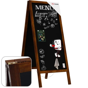 Potykacz magnetyczny stojak kredowy wodoodporny 150x61 cm KLASYCZNY BRĄZ + GRATIS 