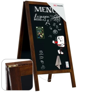 Potykacz magnetyczny stojak kredowy wodoodporny 110x56 cm KLASYCZNY BRĄZ + GRATIS
