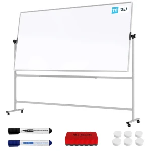 Tablica mobilna TM IDEA® dwustronna obrotowa suchościeralna magnetyczna 240x120 cm – seria FLEX