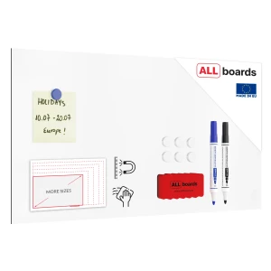 Tablica magnetyczna suchościeralna bezramowa panel magnetyczny SLIMboard 60x30 cm - niewidoczny montaż + GRATIS