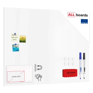 Tablica magnetyczna suchościeralna bezramowa panel magnetyczny SLIMboard 120x90 cm - niewidoczny montaż + GRATIS
