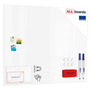Tablica magnetyczna suchościeralna bezramowa panel magnetyczny SLIMboard 150x120 cm - niewidoczny montaż + GRATIS