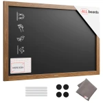 Tablica kredowa magnetyczna wodoodporna 90x60 cm rama drewniana KLASYCZNY BRĄZ + gratis