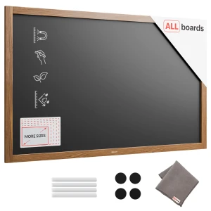Tablica kredowa magnetyczna wodoodporna 120x60 cm rama drewniana KLASYCZNY BRĄZ + gratis