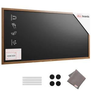 Tablica kredowa magnetyczna wodoodporna 200x100 cm rama drewniana KLASYCZNY BRĄZ + gratis