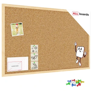 Tablica korkowa (rama drewniana) 80x50 cm + GRATIS