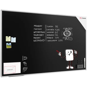 Tablica kredowa magnetyczna 200x120 czarna, rama Premium EXPO + GRATIS