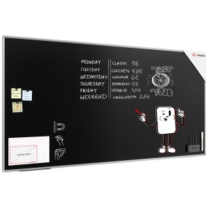 Tablica kredowa magnetyczna 240x120 czarna, rama Premium EXPO + GRATIS