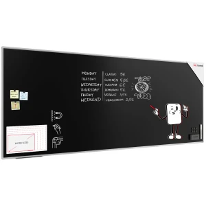 Tablica kredowa magnetyczna 300x120 czarna, rama Premium EXPO + GRATIS